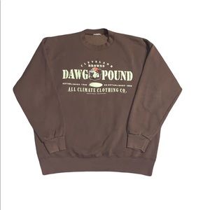 Vintage 1998 Nutmeg Cleveland Browns Dawg Pound Crewneck Sweater